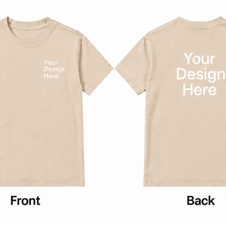 Custom Unisex Heavy Cotton T-Shirt – Front & Back Design