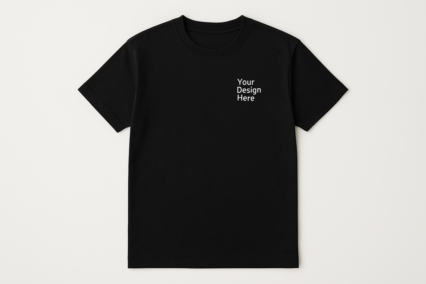 Black High-quality DTF Print logo shirt, perfect for business uniforms and corporate apparel with shipping across the U.S. Located in Chicago IL Niles IL