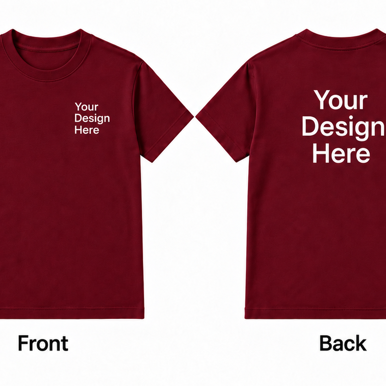 Custom Unisex Heavy Cotton T-Shirt – Front & Back Design
