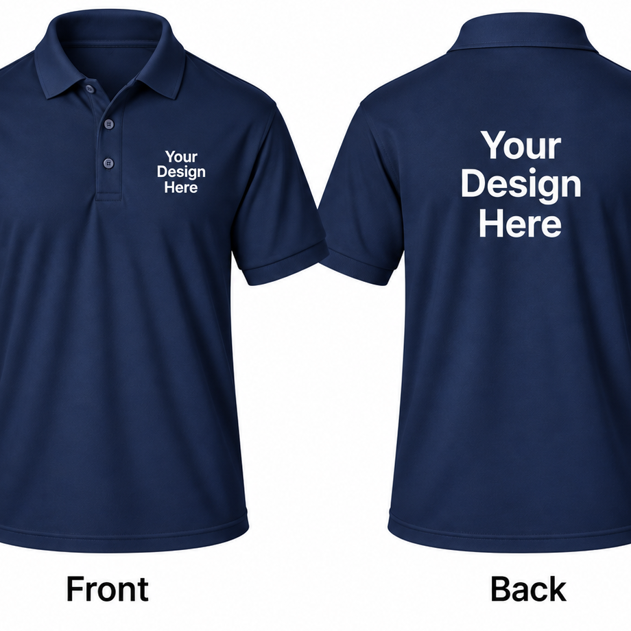 Custom Men's Performance Polo β Front & Back