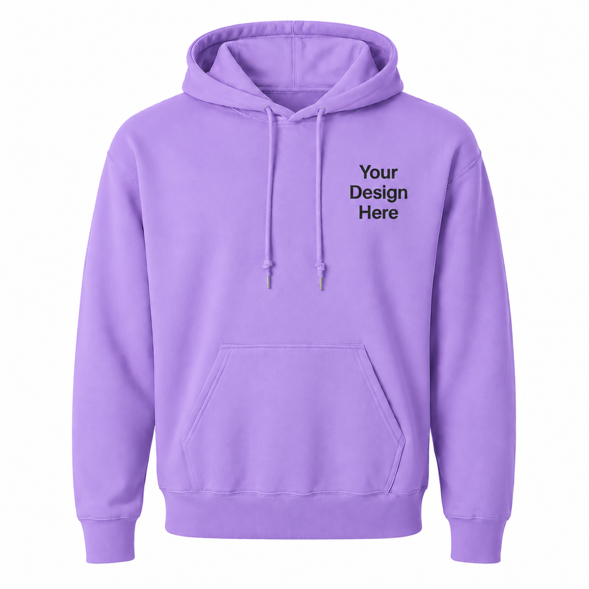 Stylish violet hoodie available for custom embroidery and branding. Great for schools, organizations, events, sports teams, and personalized apparel.