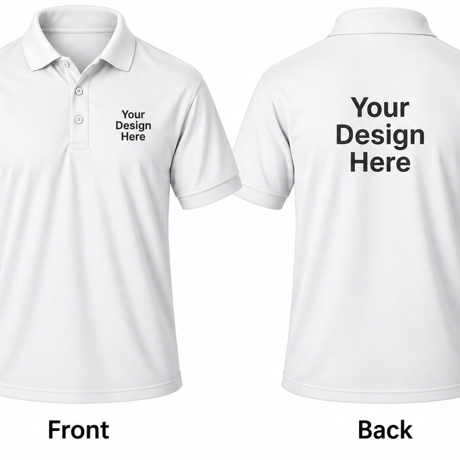 Custom Men's Performance Polo β Front & Back