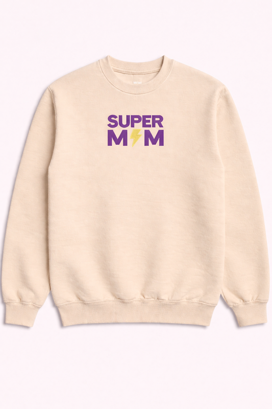 Super Mom Embroidered Sweatshirt Mother’s Day Gift