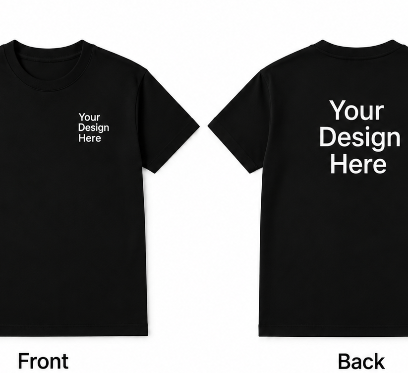 Custom Unisex Heavy Cotton T-Shirt – Front & Back Design