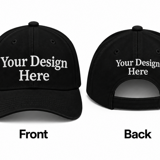 Custom Embroidered Hat - Front & Back