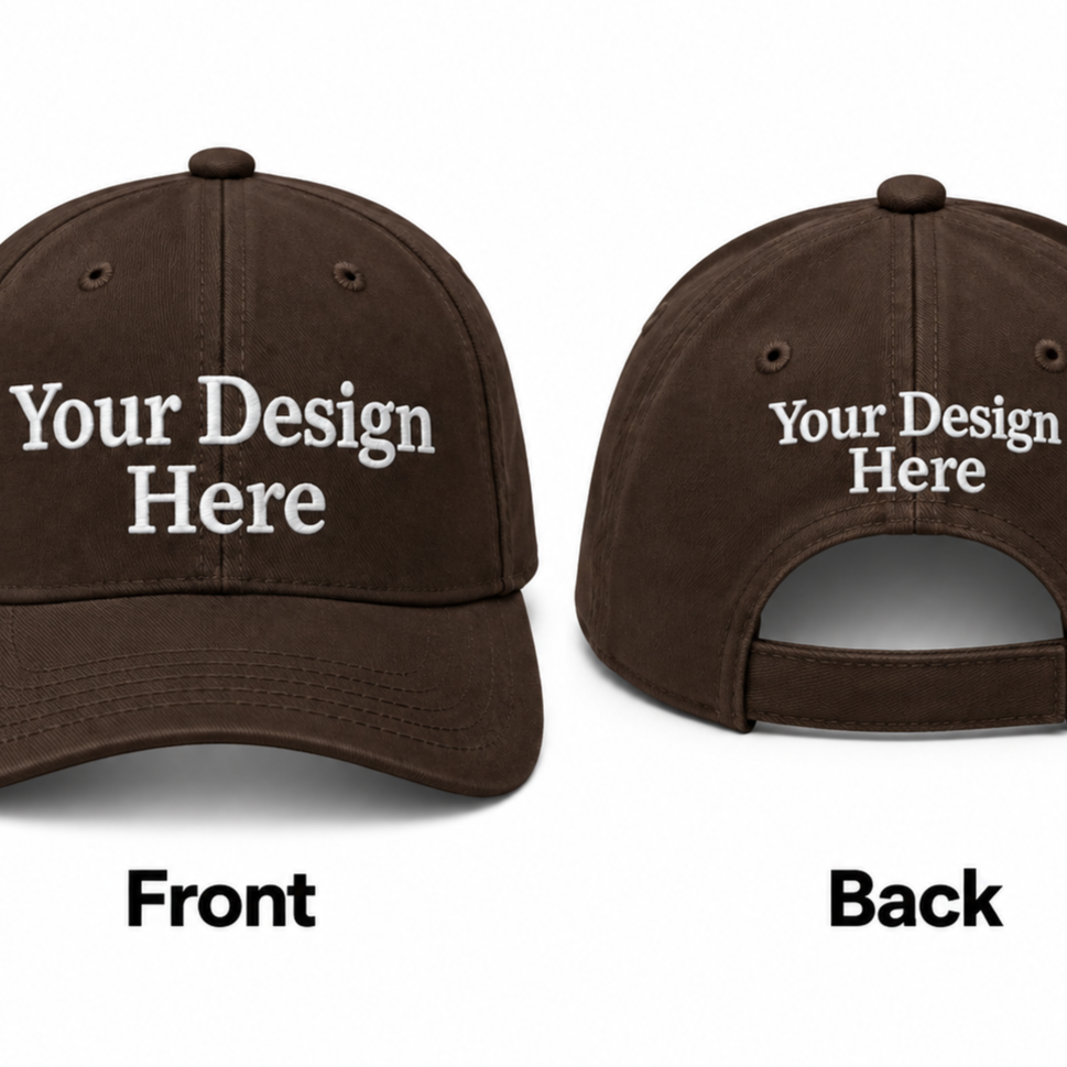 Custom Embroidered Hat - Front & Back