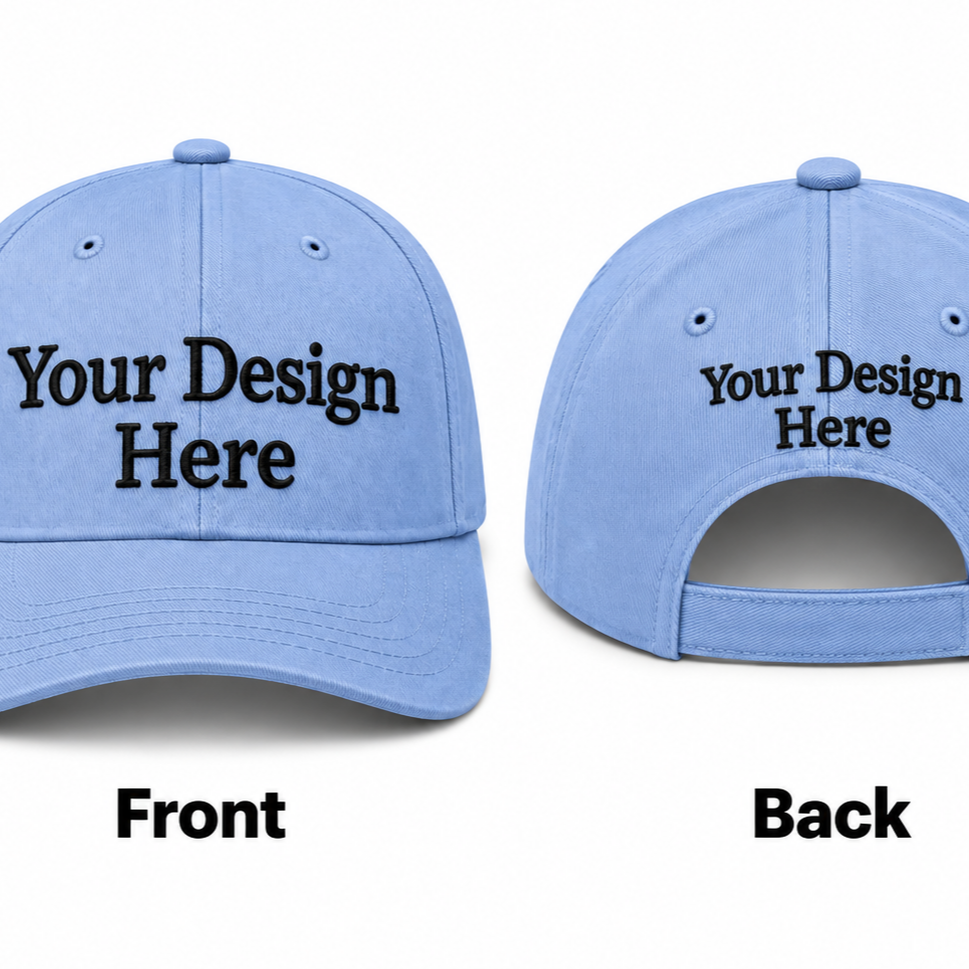 Custom Embroidered Hat - Front & Back