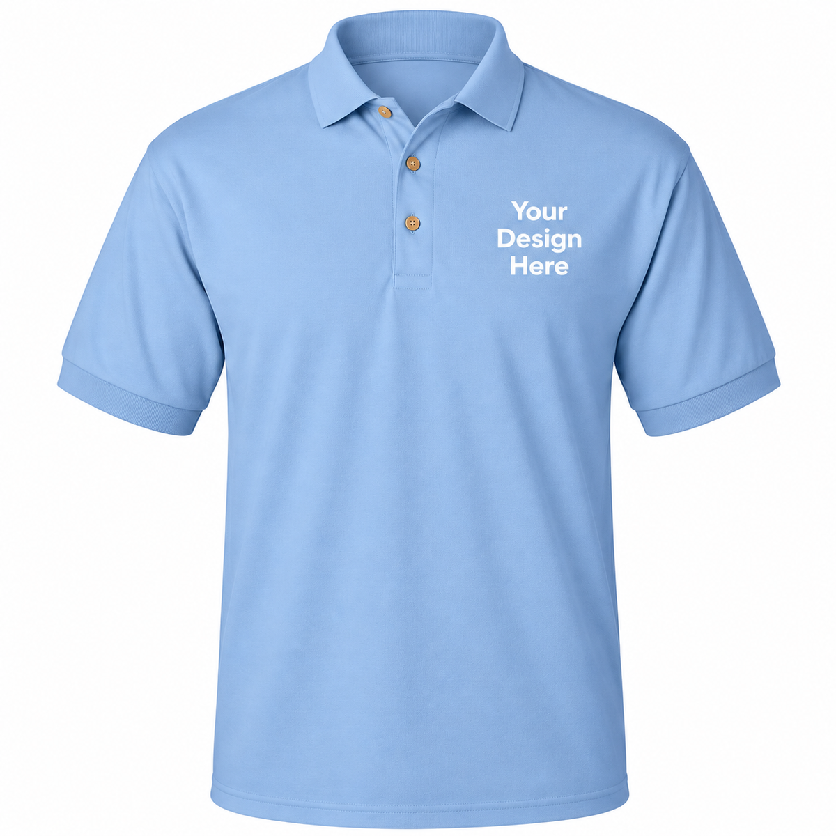 Custom Men’s Polo – Embroidery & DTF Printing