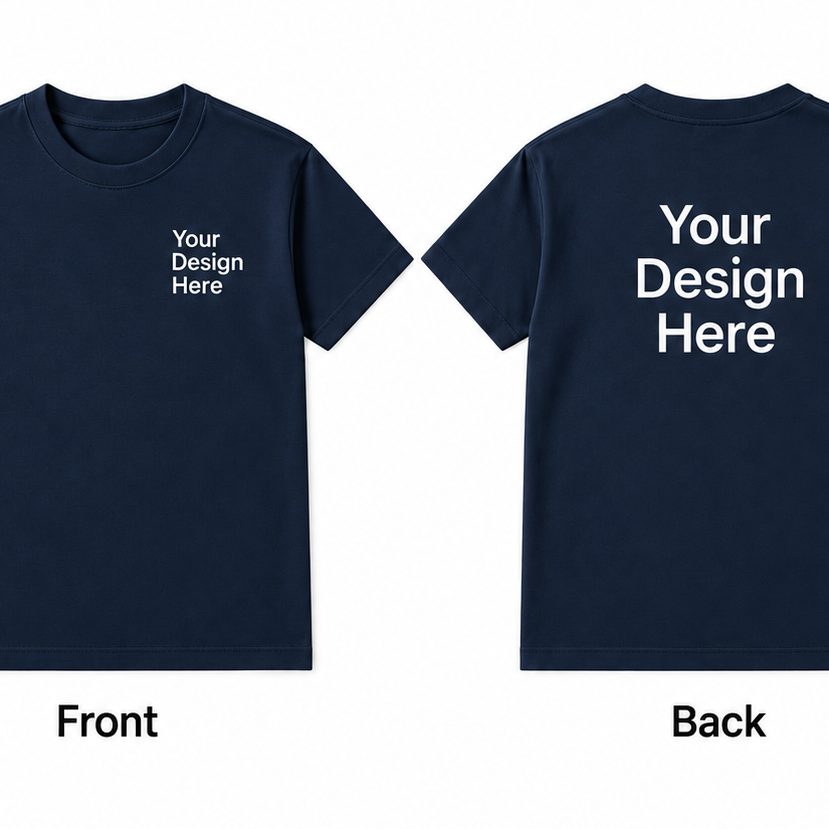 Custom Unisex Heavy Cotton T-Shirt – Front & Back Design