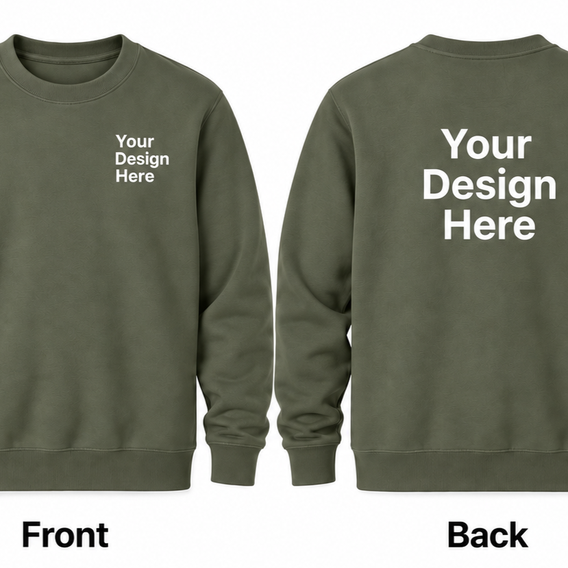 Custom Crewneck Sweatshirt - Front & Back