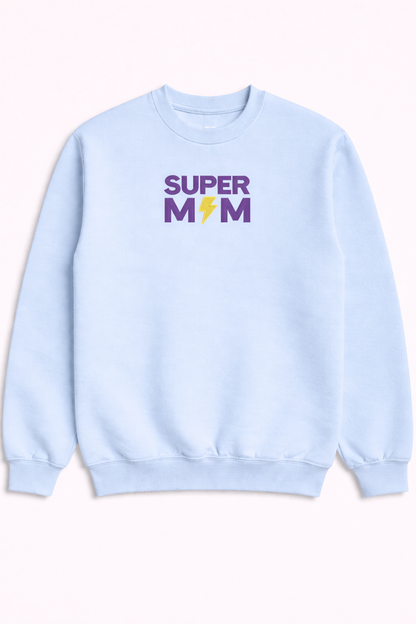 Super Mom Embroidered Sweatshirt Mother’s Day Gift