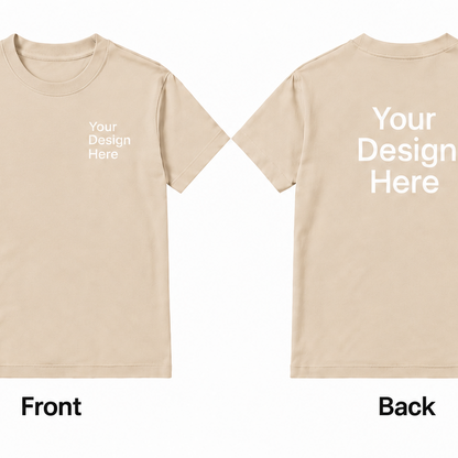 Custom Unisex Heavy Cotton T-Shirt – Front & Back Design