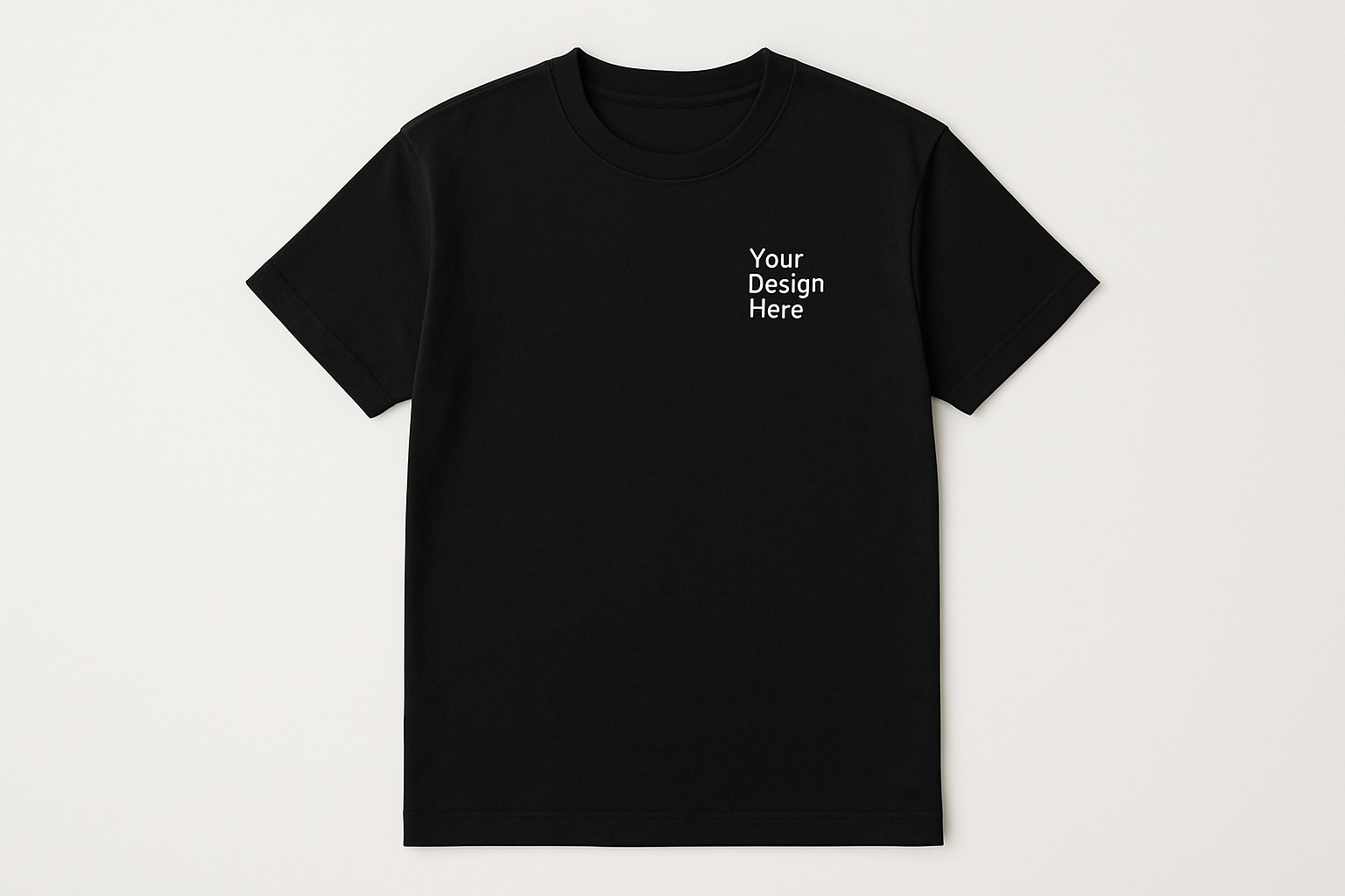 Black High-quality DTF Print logo shirt, perfect for business uniforms and corporate apparel with shipping across the U.S. Located in Chicago IL Niles IL
