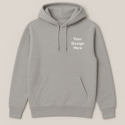 Gray hoodie with 'Your Design Here' text on a beige background
Unisex hoodie available in multiple colors, custom printed with a business logo using vibrant full-color Direct-to-Film (DTF) printing. Perfect for staff uniforms, events, and promotional apparel.
