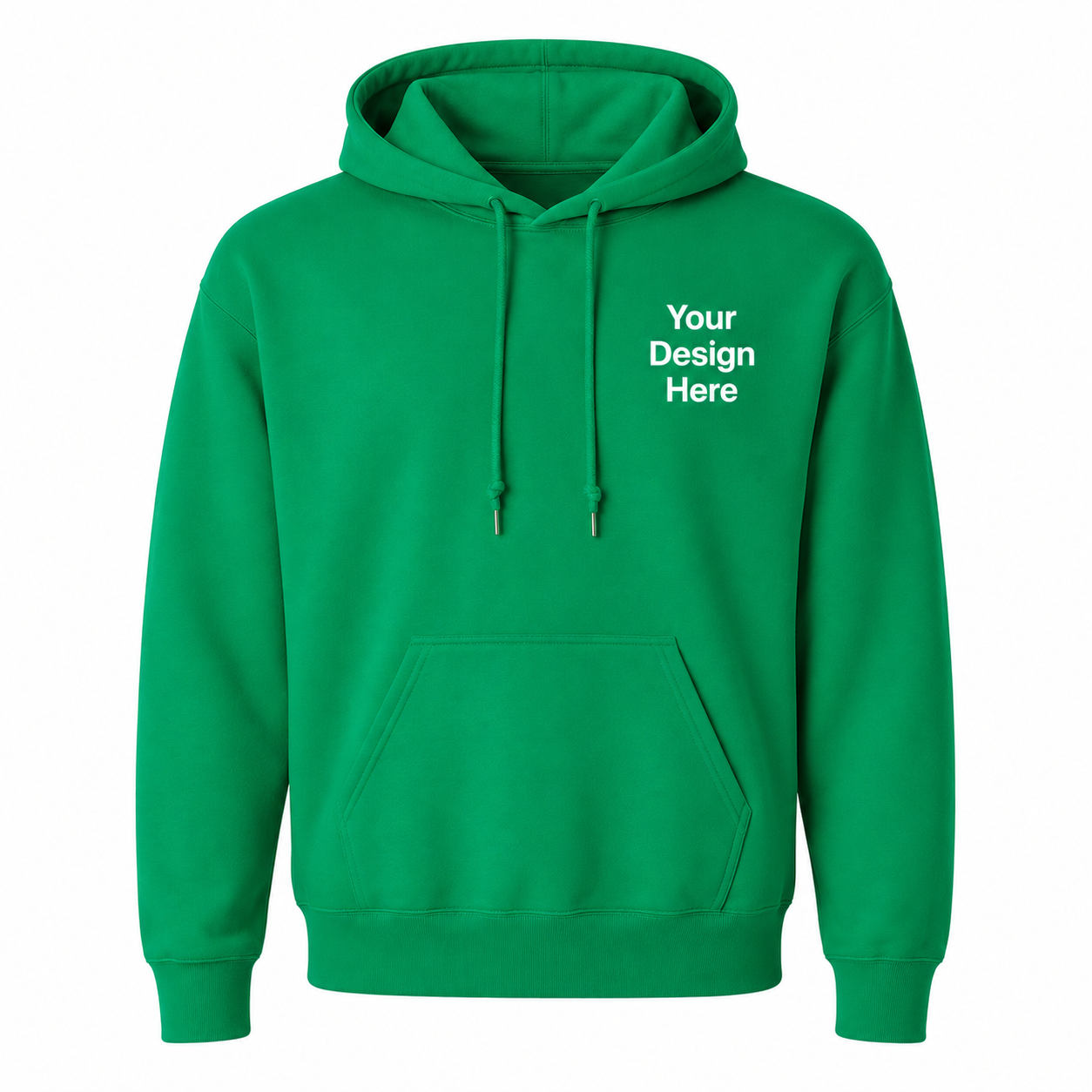 Bright green hoodie customized with professional embroidery. Great for company uniforms, employee gifts, clubs, schools, and branded merchandise.