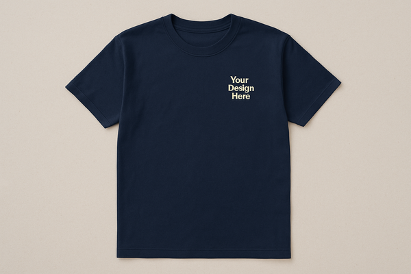 Front view of the Gildan 5000 Heavy Cotton T-Shirt customized with logo embroidery by Sharp Stitch in Niles, IL. Perfect for business uniforms and team apparel.