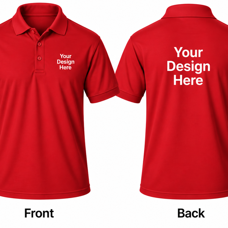 Custom Men's Performance Polo – Front & Back