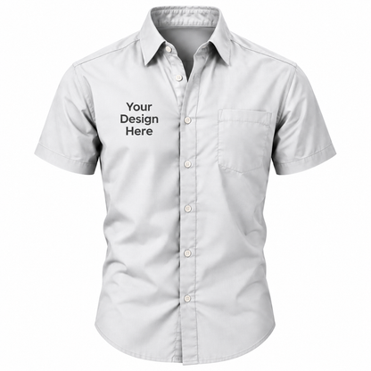 custom-mens-short-sleeve-button-down-white