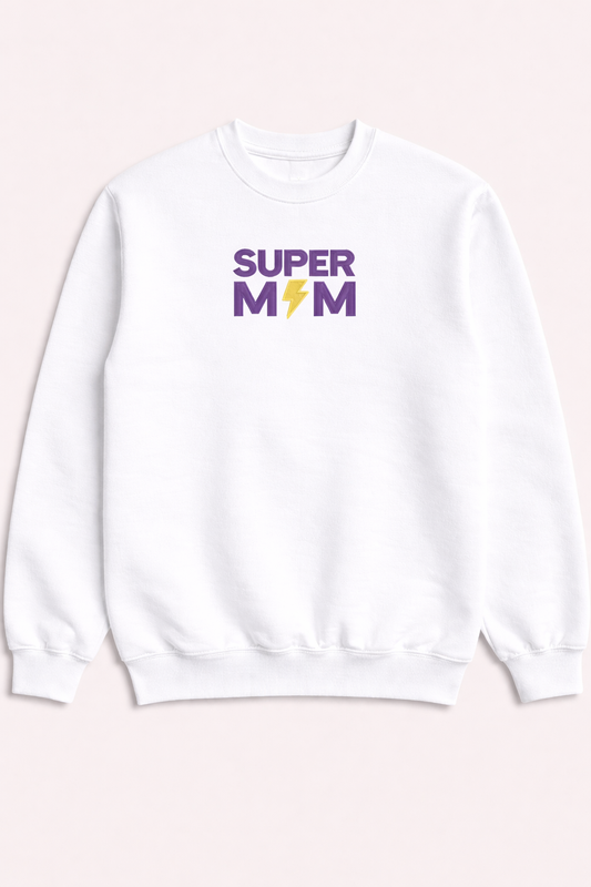 Super Mom Embroidered Sweatshirt Mother’s Day Gift