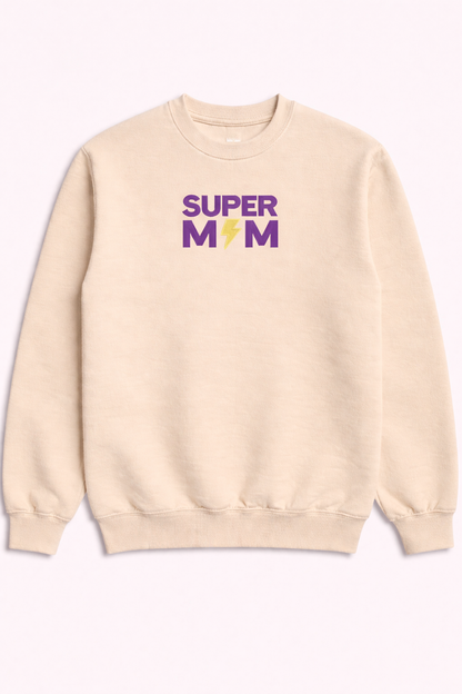 Super Mom Embroidered Sweatshirt Mother’s Day Gift