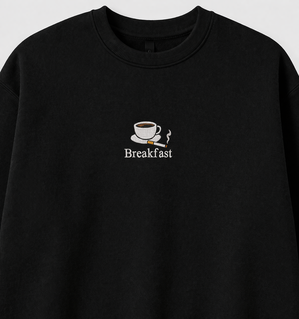 Breakfast Coffee Embroidery