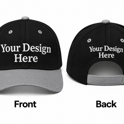 Custom Embroidered Hat - Front & Back