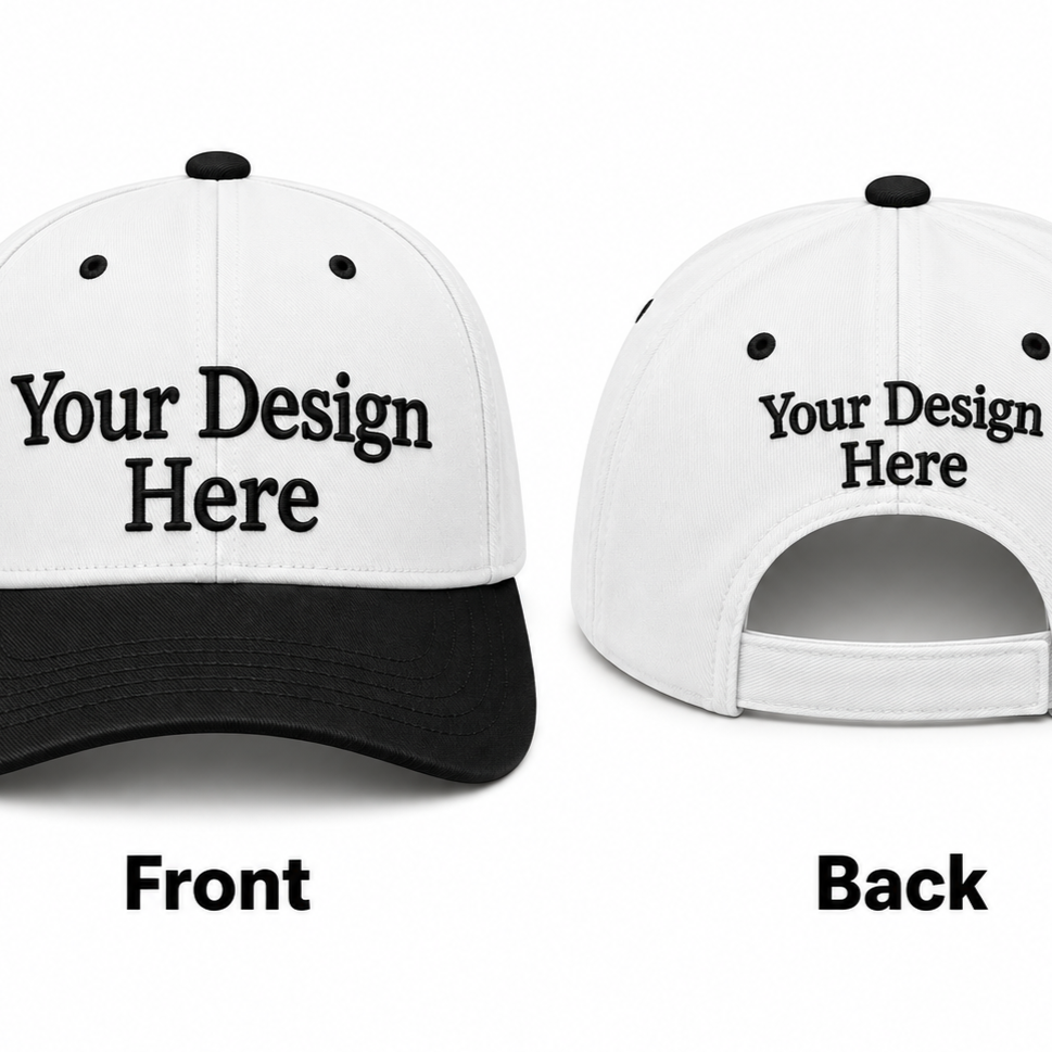 Custom Embroidered Hat - Front & Back