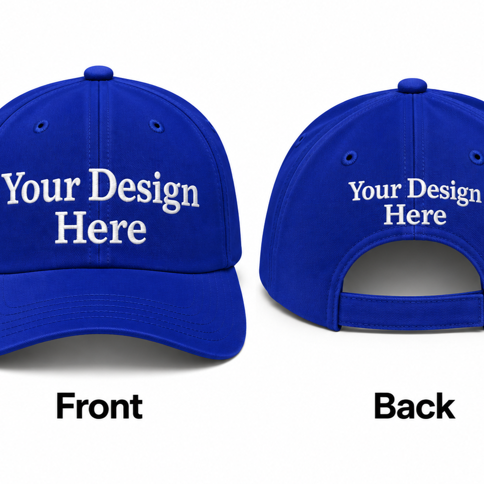 Custom Embroidered Hat - Front & Back