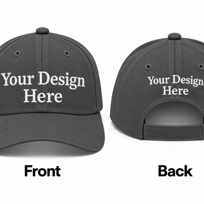 Custom Embroidered Hat - Front & Back
