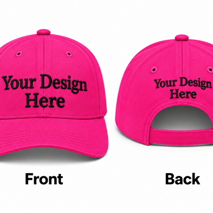 Custom Embroidered Hat - Front & Back