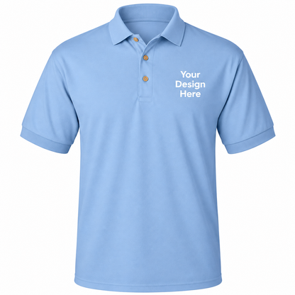 Custom Men’s Polo – Embroidery & DTF Printing