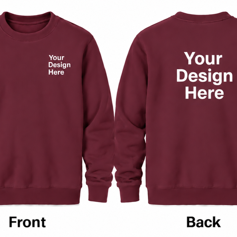 Custom Crewneck Sweatshirt - Front & Back