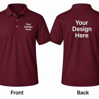 Custom Men's Polo - Front and Back