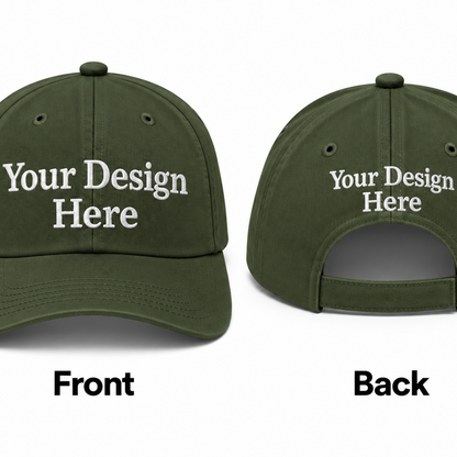 Custom Embroidered Hat - Front & Back