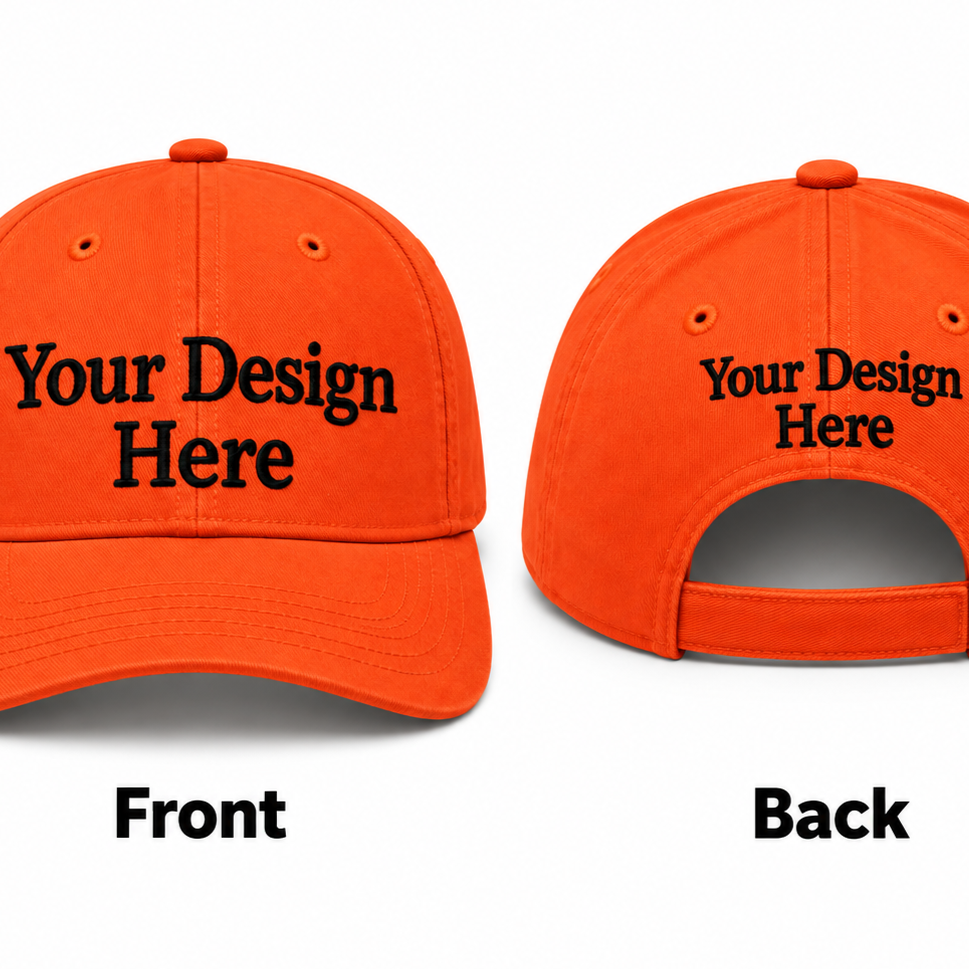 Custom Embroidered Hat - Front & Back