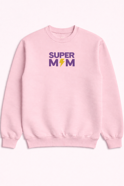 Super Mom Embroidered Sweatshirt Mother’s Day Gift