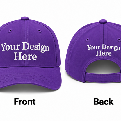 Custom Embroidered Hat - Front & Back