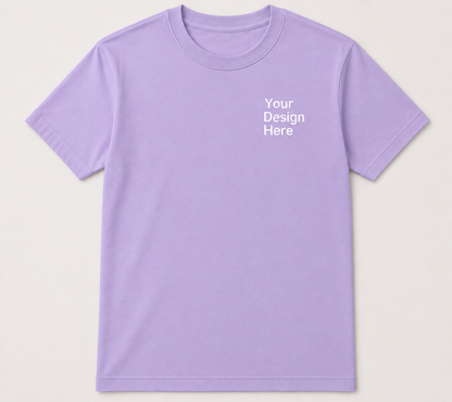Purple Gildan 5000 custom embroidery and DTF printing t-shirt by Sharp Stitch in Niles, IL