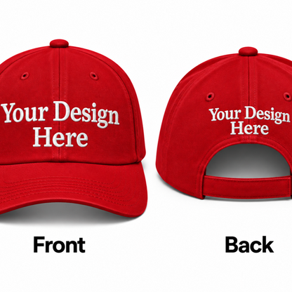 Custom Embroidered Hat - Front & Back