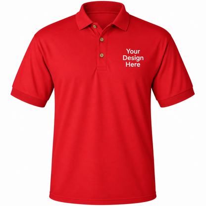 Custom Men’s Polo – Embroidery & DTF Printing
