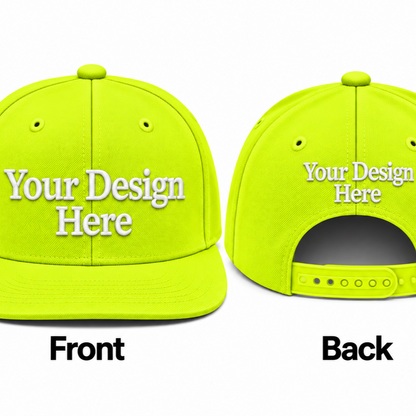 Custom Embroidered Snapback Hat - Front & Back