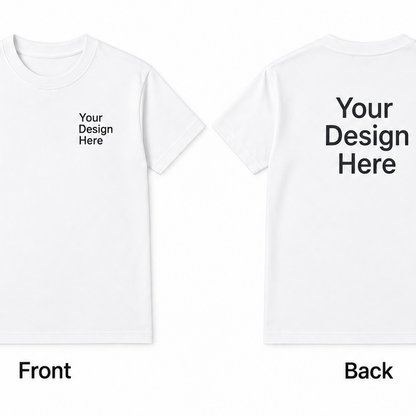 Custom Unisex Heavy Cotton T-Shirt – Front & Back Design