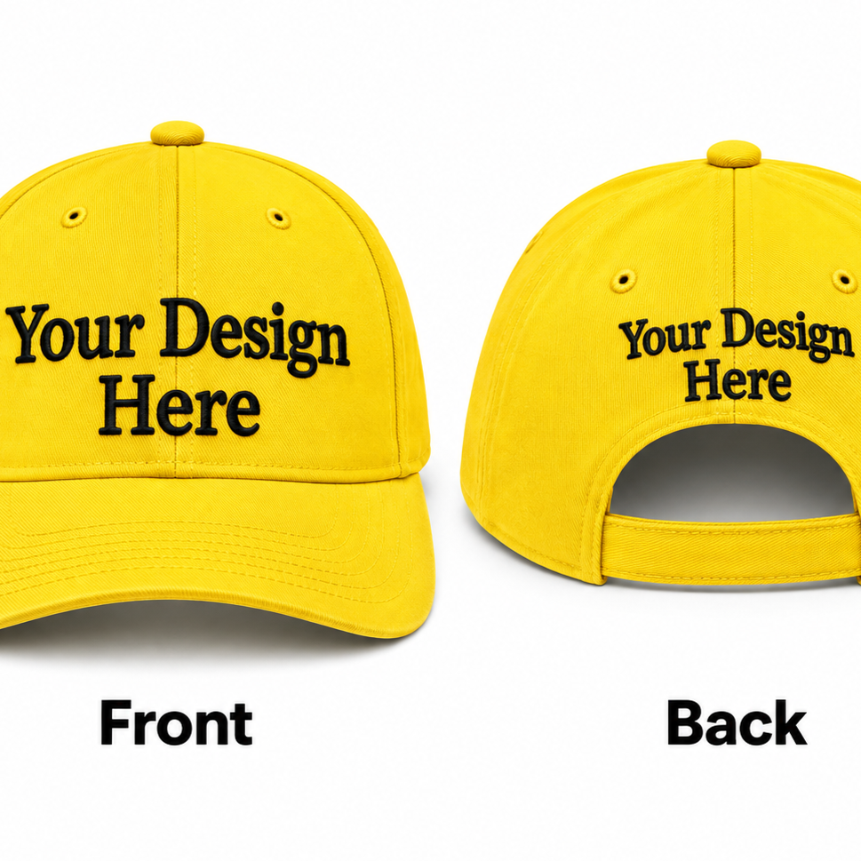 Custom Embroidered Hat - Front & Back